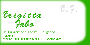 brigitta fabo business card